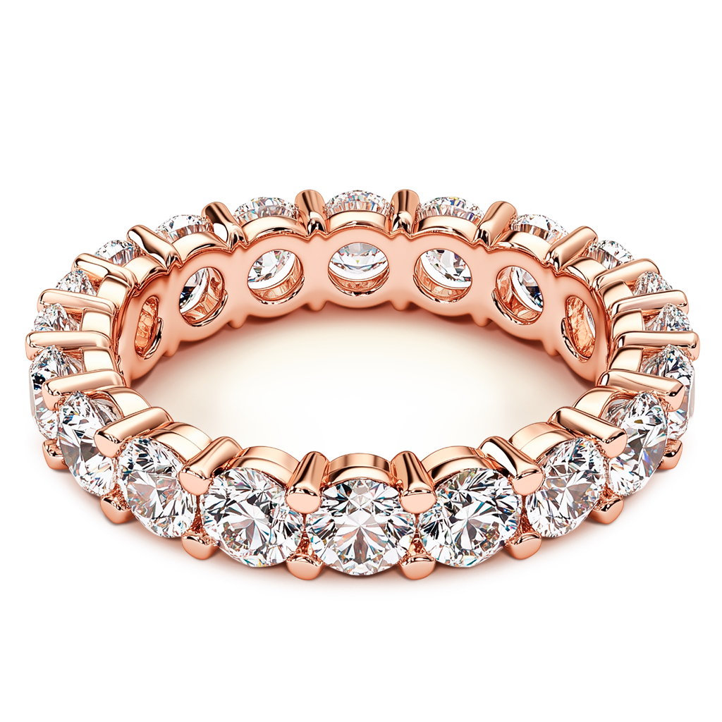 2.00 Carat Round Diamond Eternity Band in 14K Rose Gold.