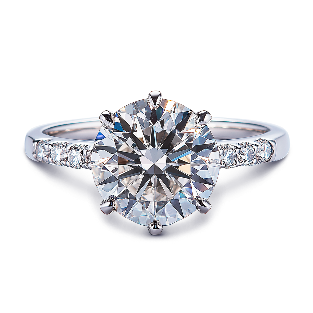 1.55ctw GIA Certified F-VS1 Classic solitaire engagement ring featuring a Round Brilliant Lab-Grown Diamond, all crafted in refined Platinum.