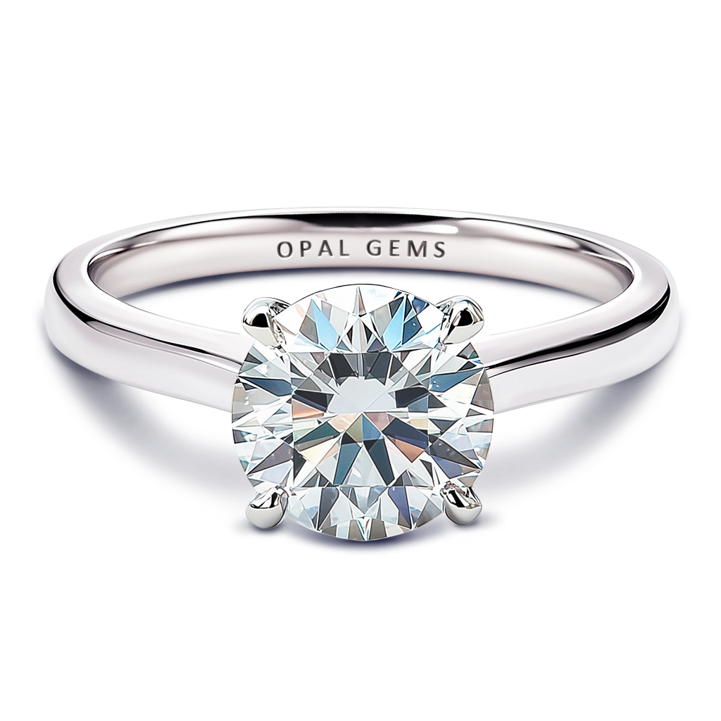 1.51ctw GIA Certified D-VS1 Simple yet stunning solitaire engagement ring featuring a Round Brilliant Lab-Grown Diamond, all crafted in Platinum.