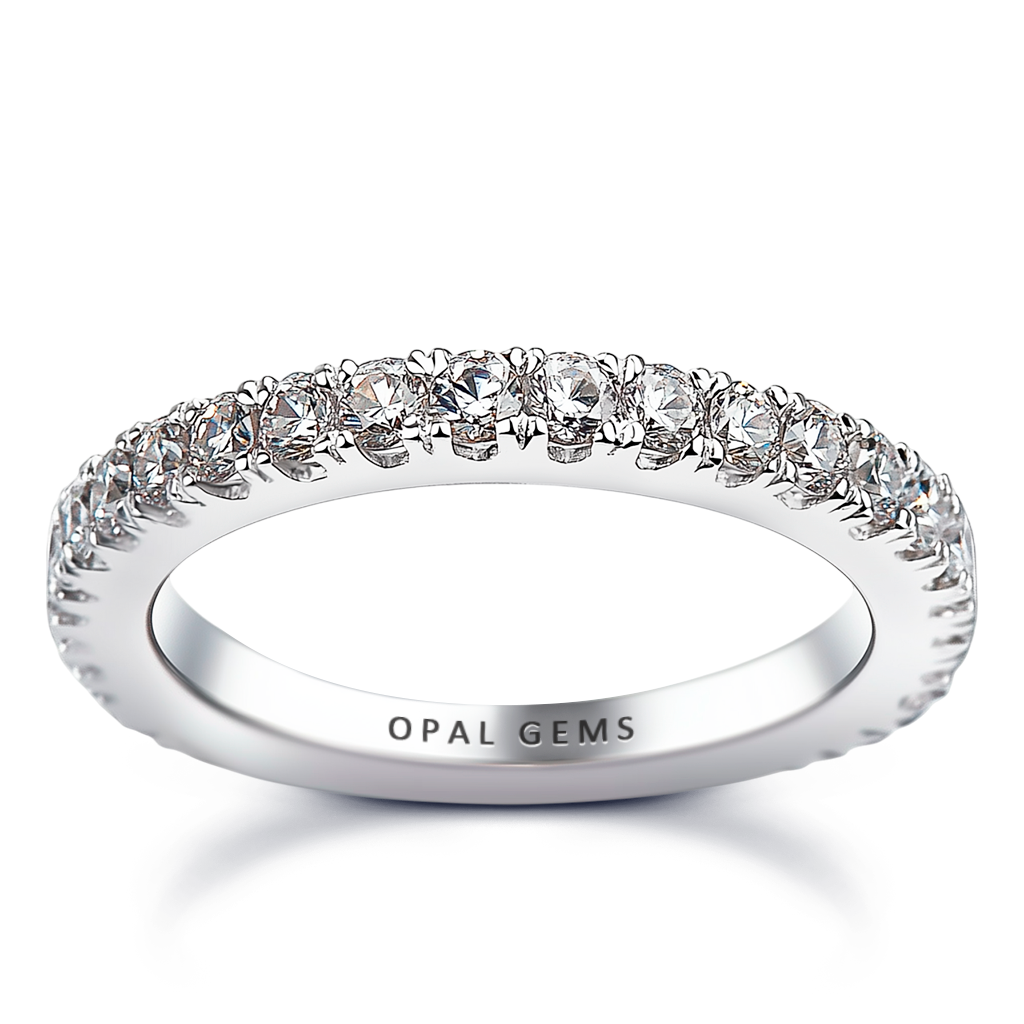 1.15 Carat Diamond Anniversary Band in 14K White Gold.