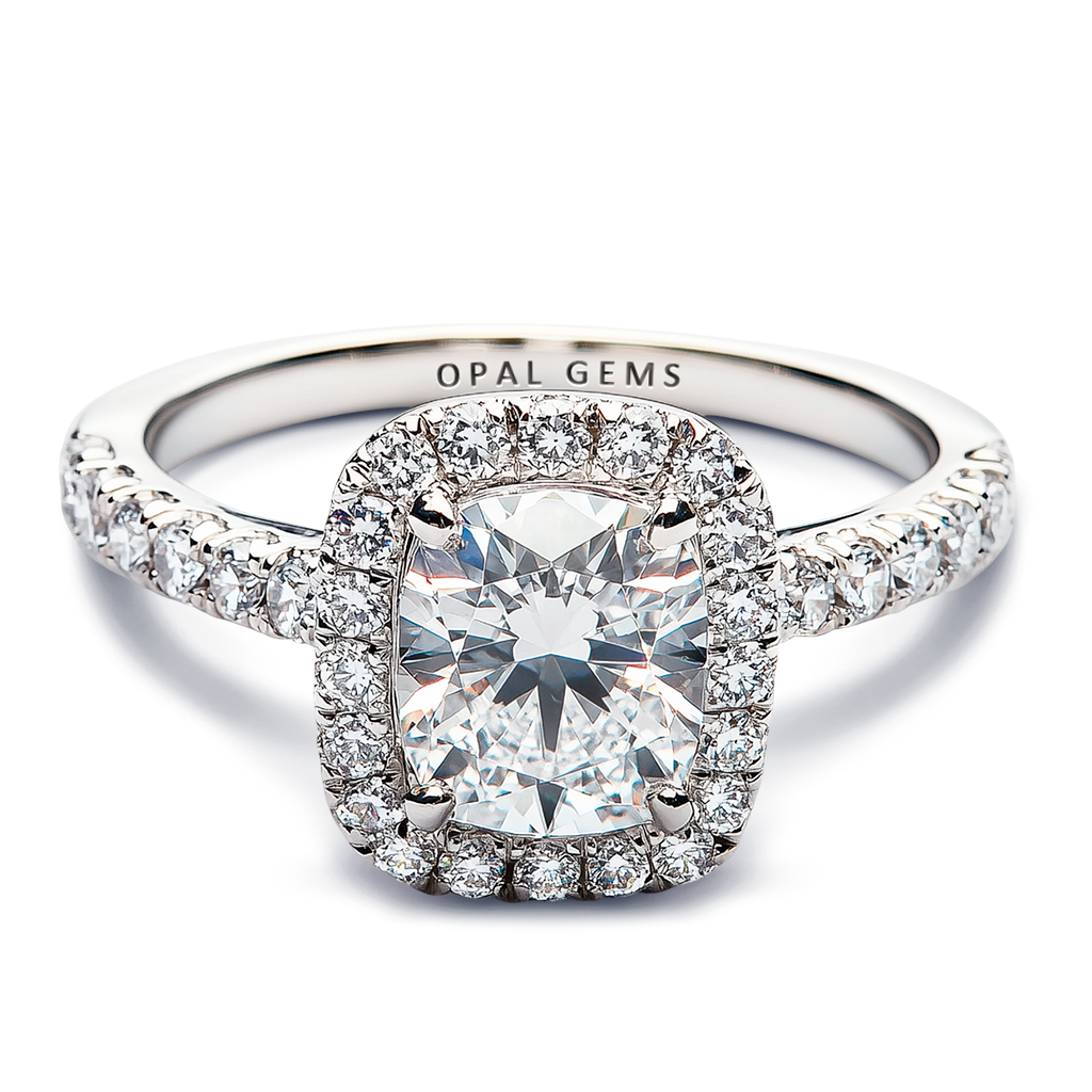 5.89ctw GIA Certified E-VVS2 Vintage-inspired engagement ring featuring a 2-carat Round Cut Lab-Grown Diamond.