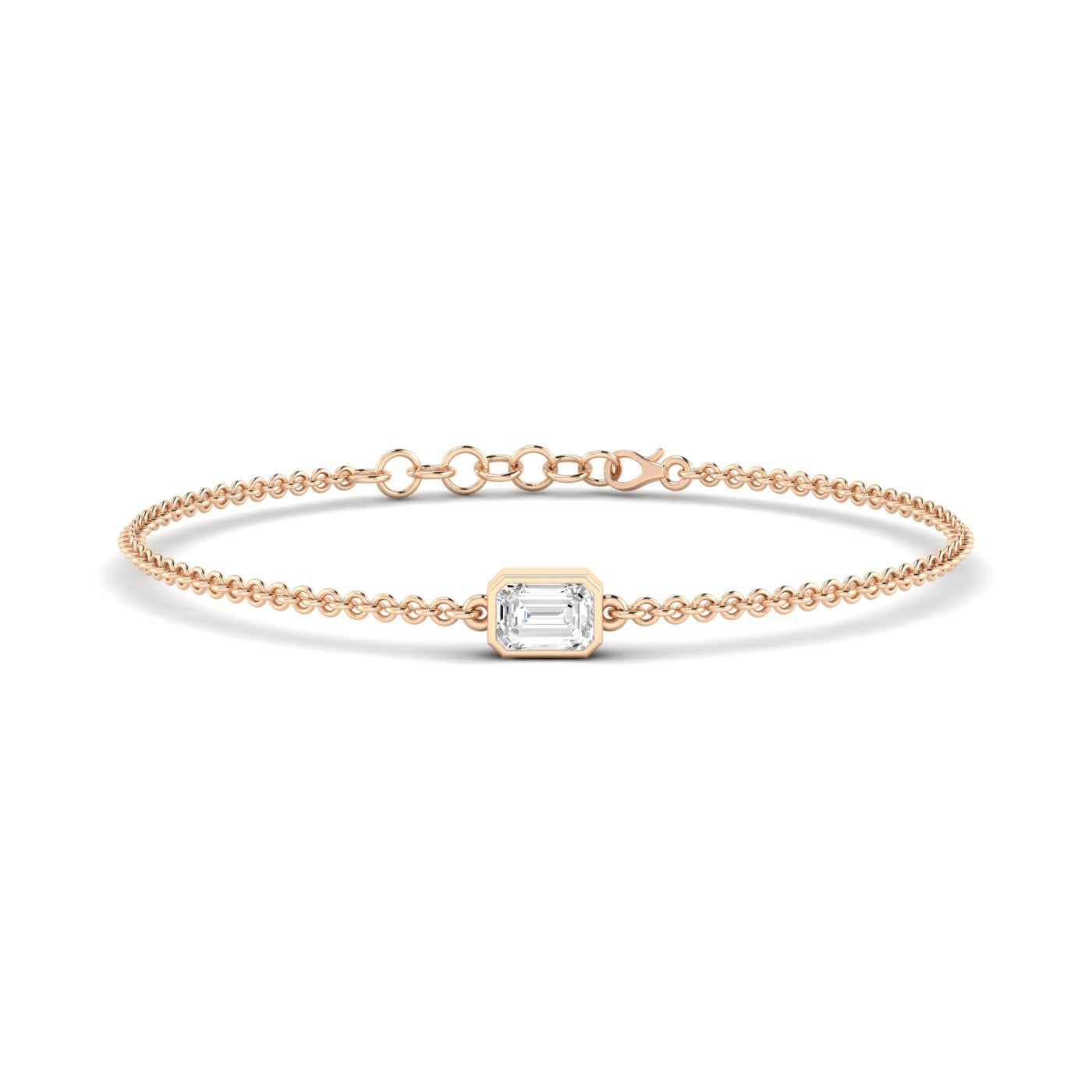 Elegant Emerald Bezel Bracelet