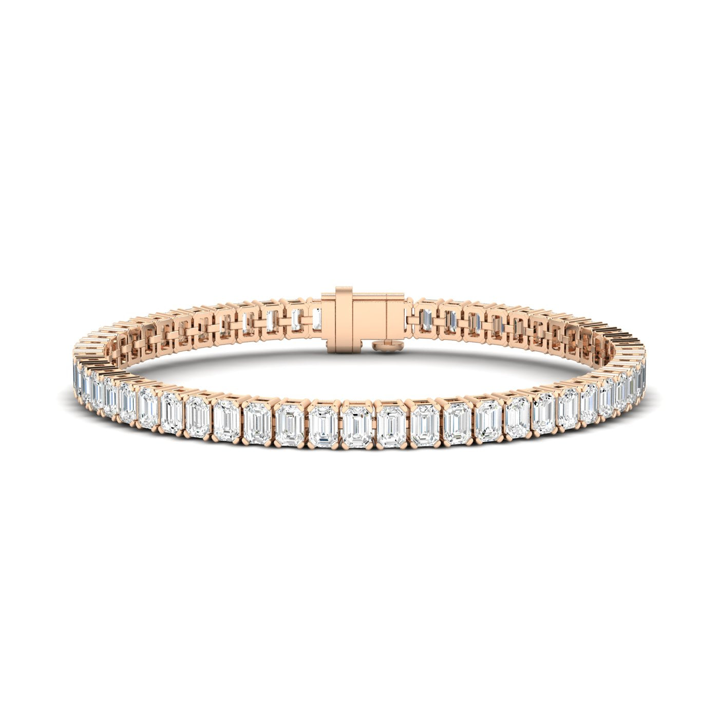 6 Carat Tennis Bracelet with Emerald Cuts