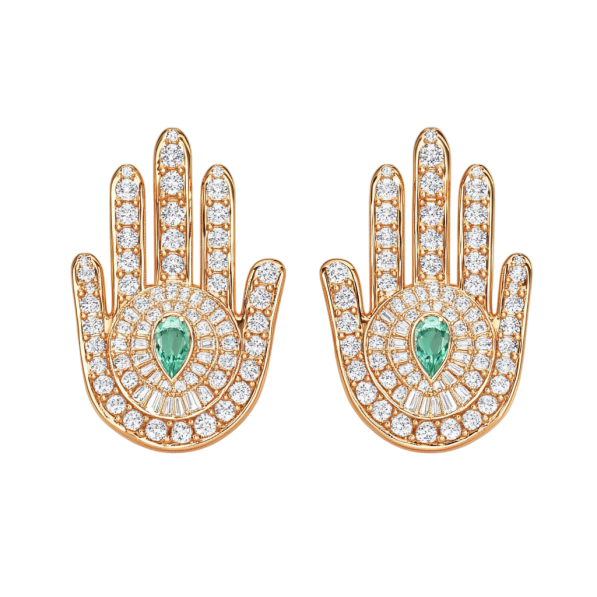 Hamsa Round and Pear Diamonds