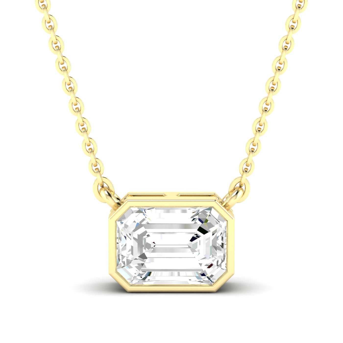 Captivating Emerald Bezel Pendant