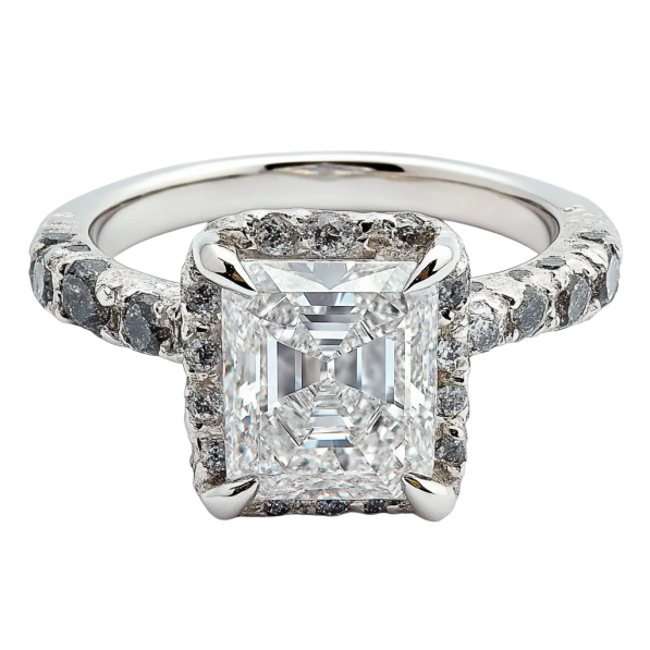 2 Carat Brilliant Radiant Diamond Claw Ring