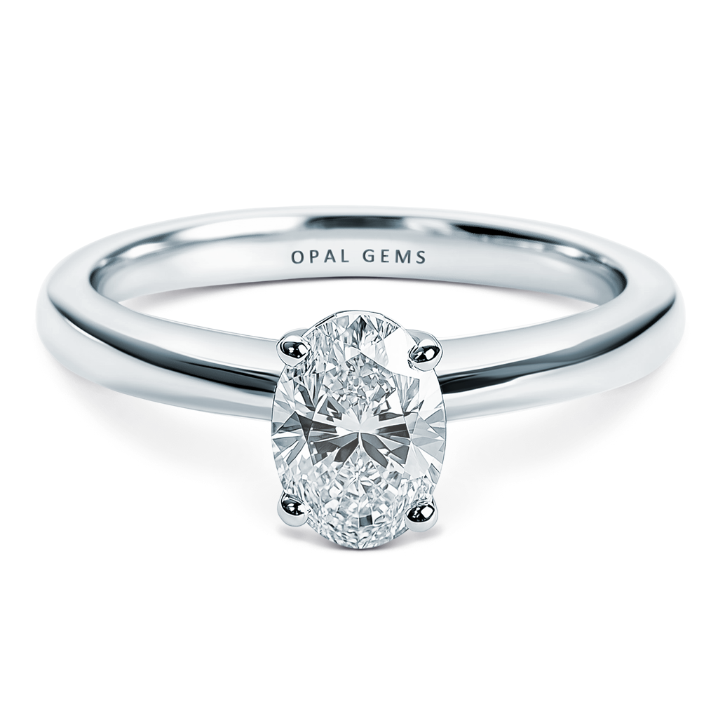1.00 Carat Oval Diamond with Delicate Pave and Openwork Setting.