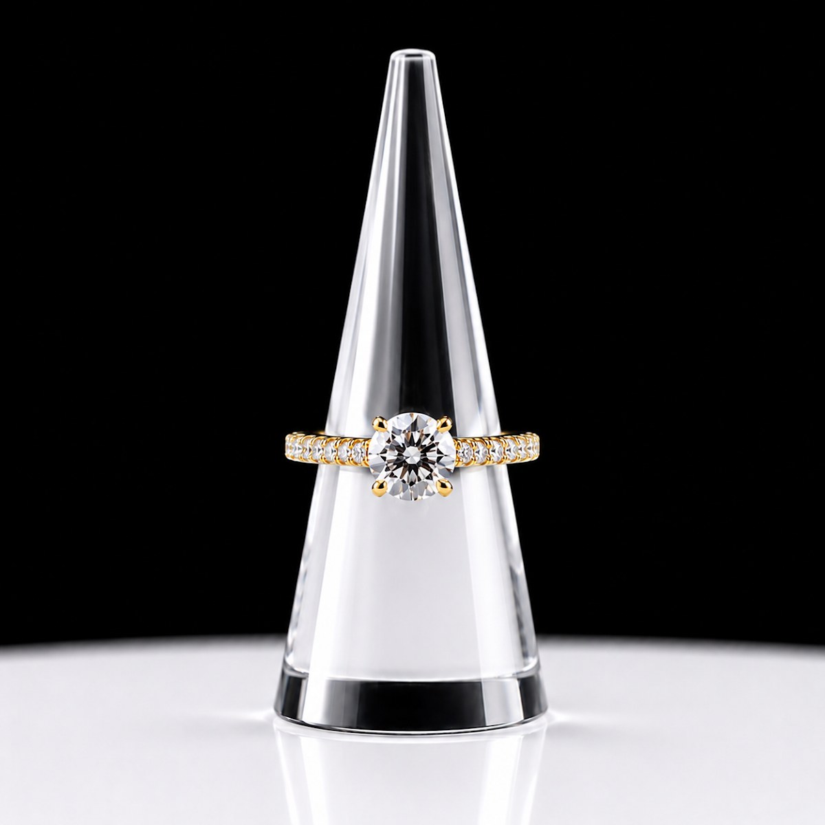 Round Engagement Ring