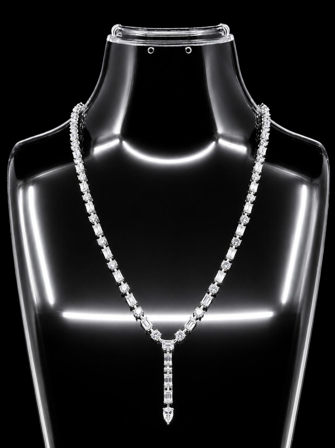 Multi-Shape Lariat Necklace