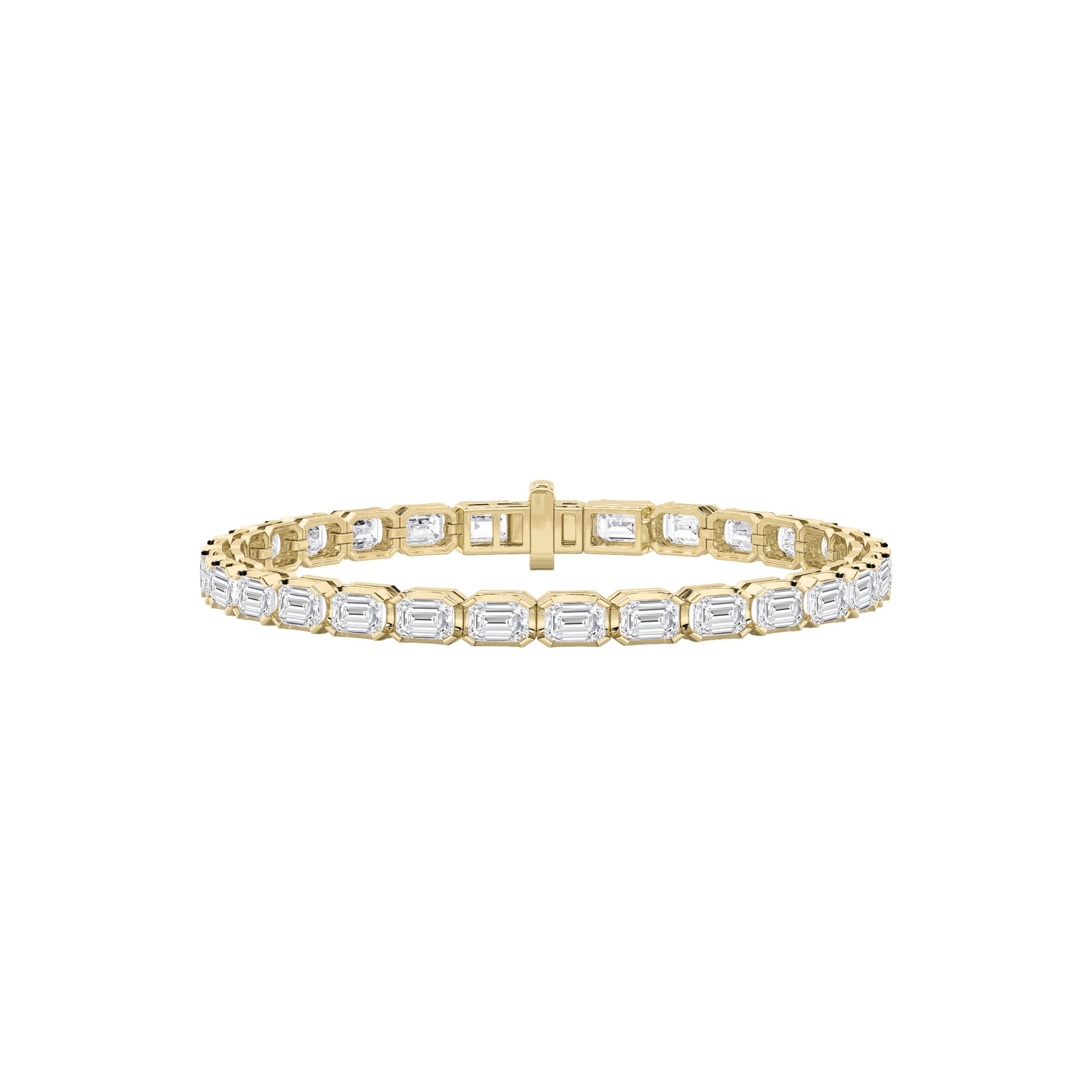 emerald tennis bracelet YG