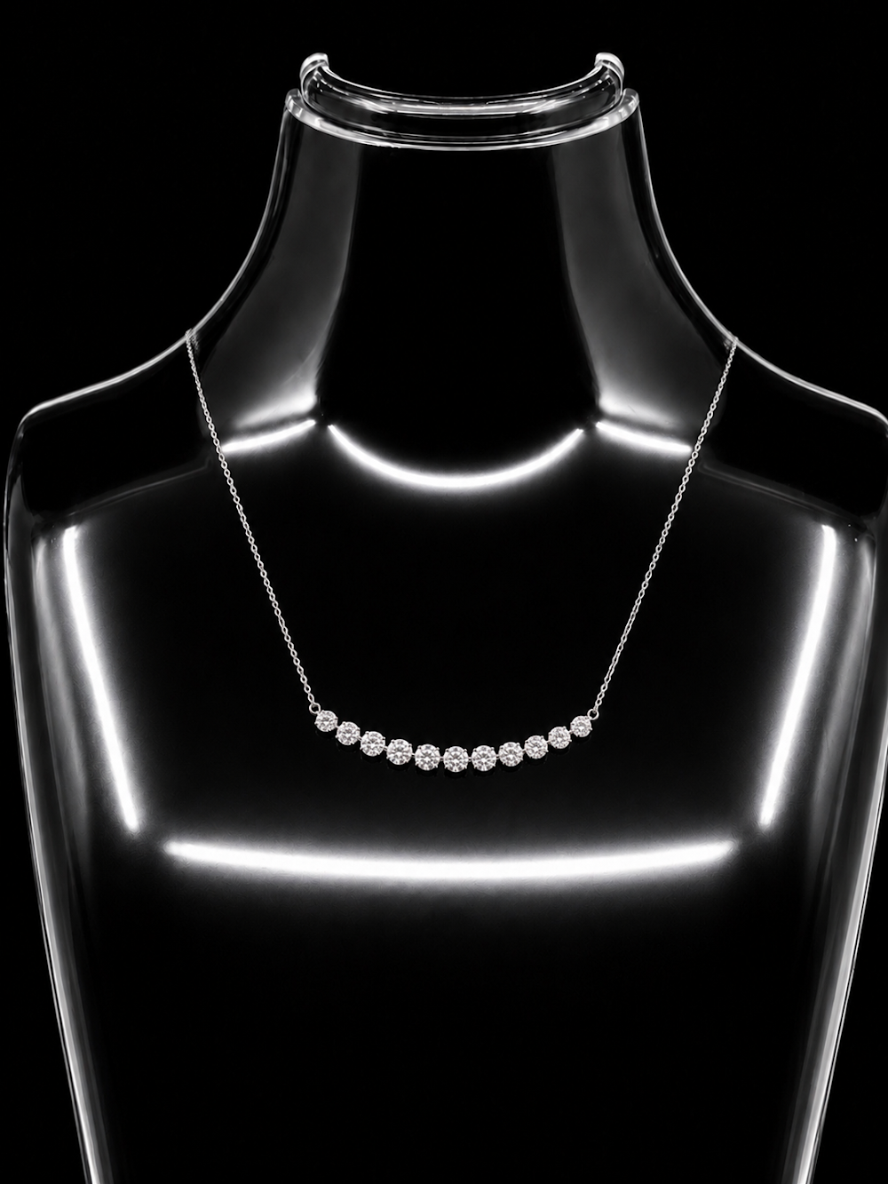11 Stone Bar Necklace