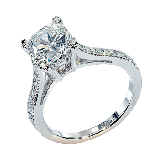 Solitaire High Stand Stone Diamond Ring