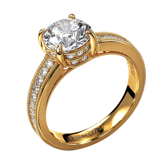 Halo Round Diamond Ring