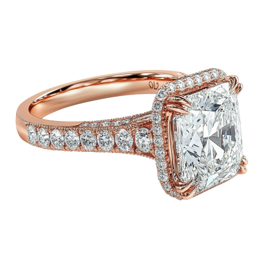 Radiant Rose Gold Contemporary Ring