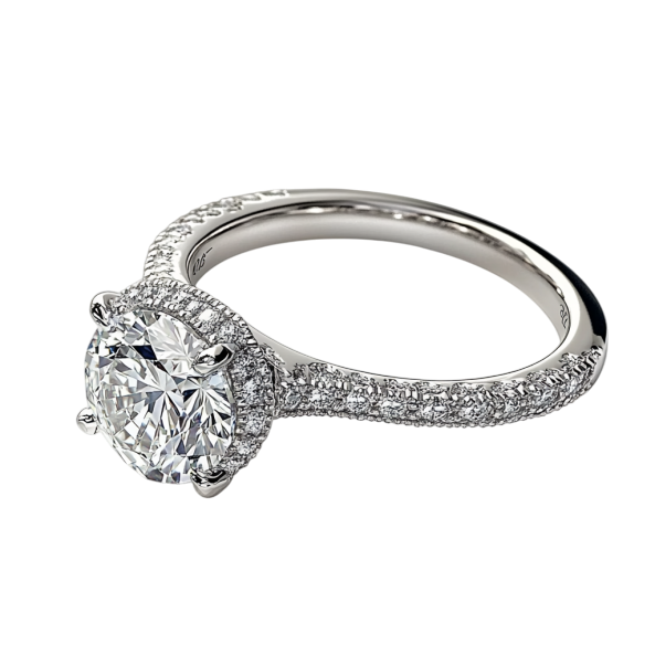 Platinum Round Diamond Ring