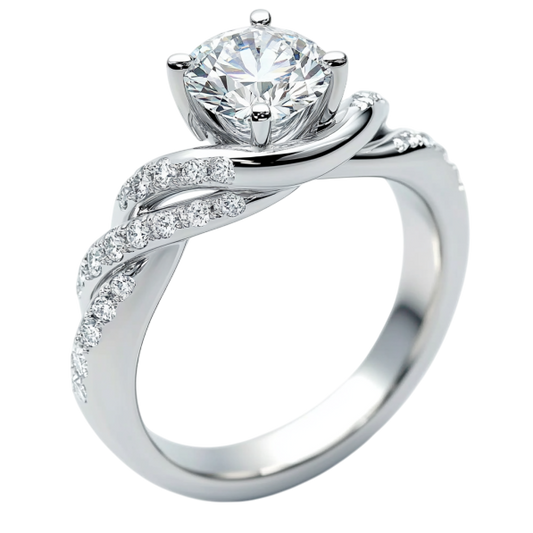 Diamond Knotted Solitaire