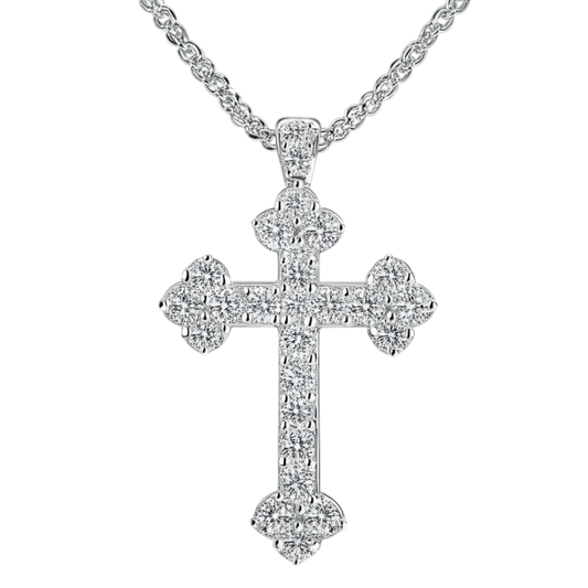 Classic Diamond Cross Pendant