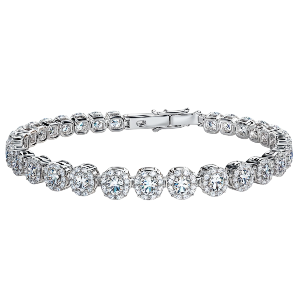 Silver Fancy Diamond Bracelet