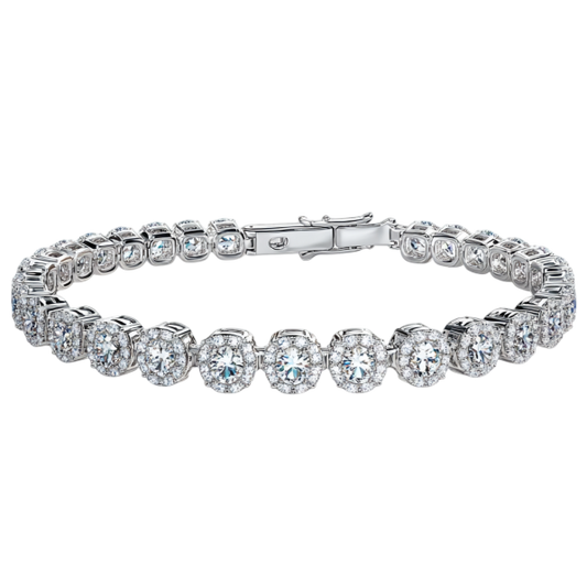 Silver Fancy Diamond Bracelet