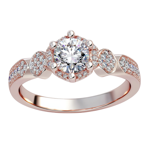 Fine Stone and Around Diamonds Ring