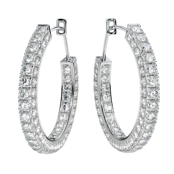 Round Diamond Hoop Diamond