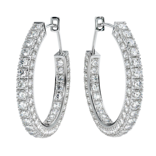 Round Diamond Hoop Diamond