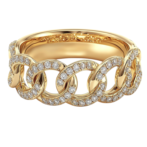 Golden Elegant Diamond Ring