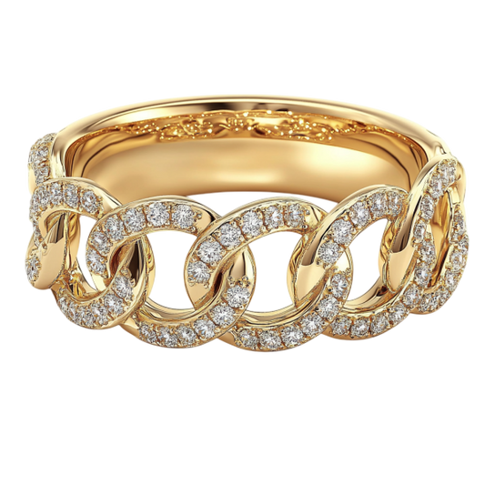 Golden Elegant Diamond Ring