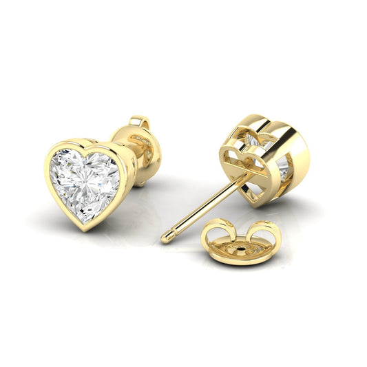 Heart Bezel Studs