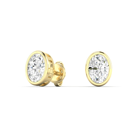 Oval Bezel Studs