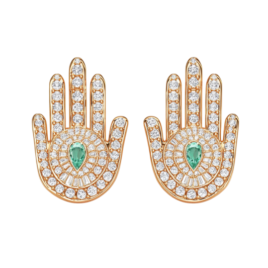 Hamsa Round and Pear Diamonds