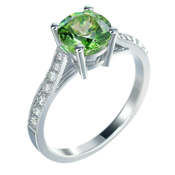 Green Cushion Diamond