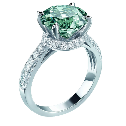 Green Emerald Grand Solitaire