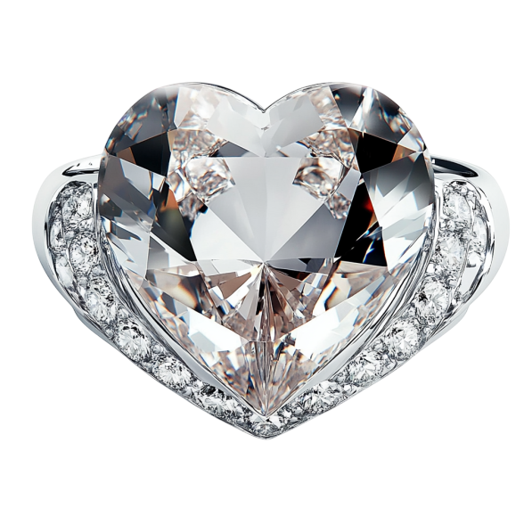 Heart Diamonds Around Ring