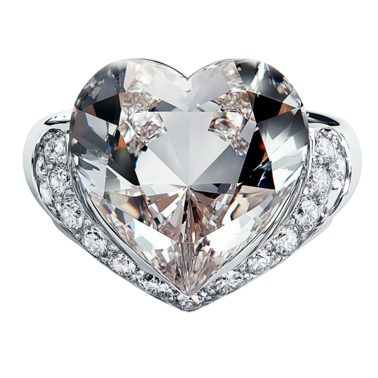 Heart Diamonds Around Ring