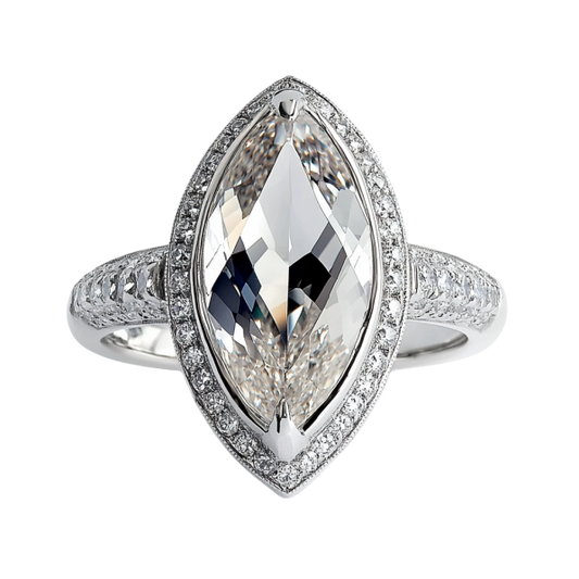 Marquise Diamonds Side Ring