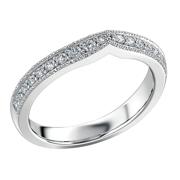 Fine V Matching Diamond Band