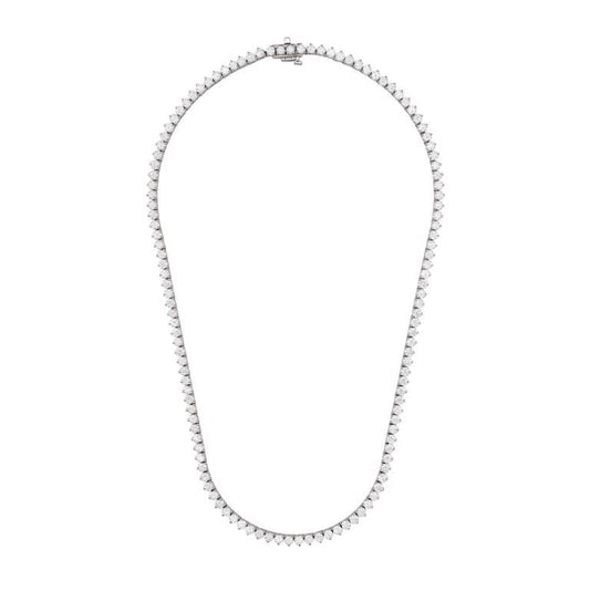 Three Prong Tennis Necklace