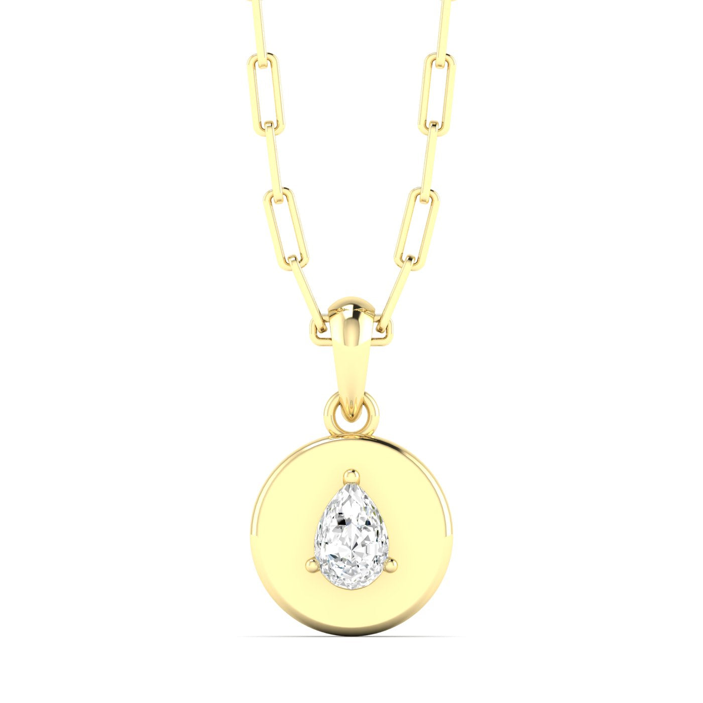 Pear Disc Pendant