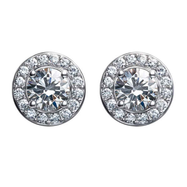 Round Pavel Halo Earring