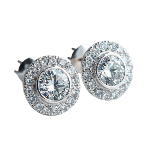 Pavel Charm Halo Diamond Earring