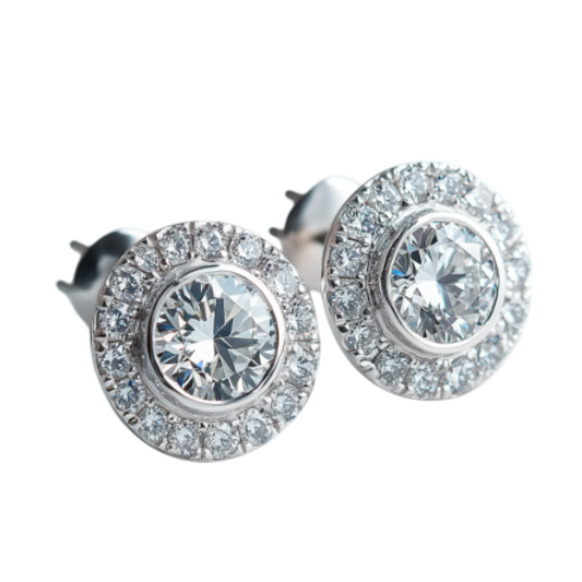 Pavel Charm Halo Diamond Earring