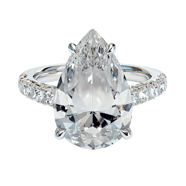 Pear Diamond Side Ring