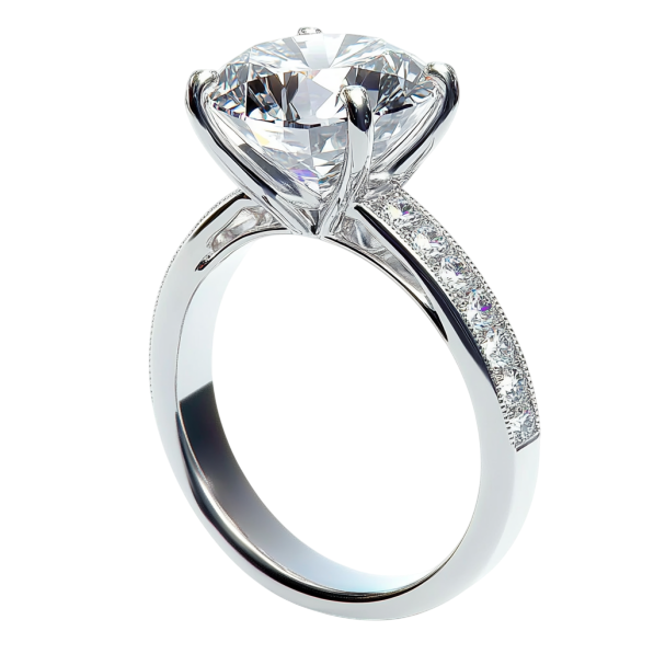 Platinum Cushion Diamond Side