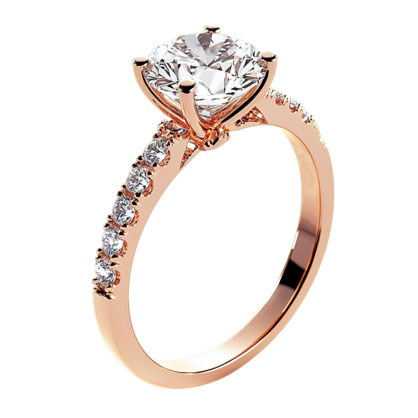 Rose Gold Round Diamond