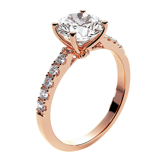 Rose Gold Round Diamond