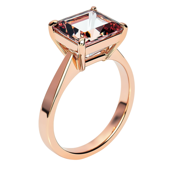 Rose Gold Princess Solitaire