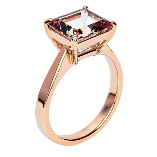 Rose Gold Princess Solitaire