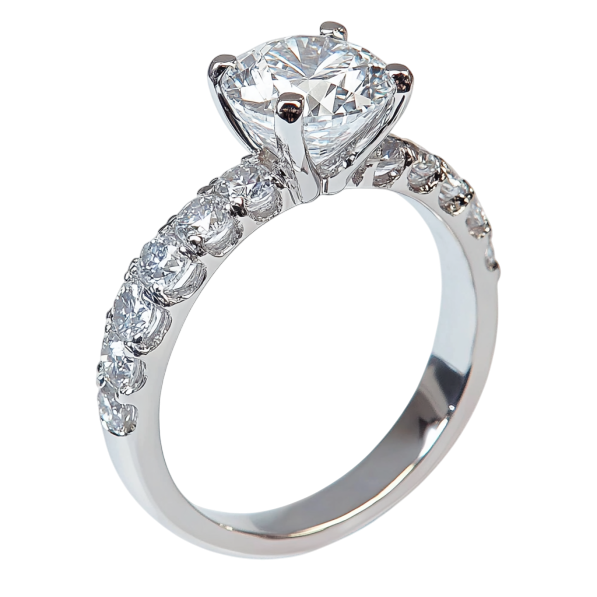 Sidestone Big Stone Diamond Ring