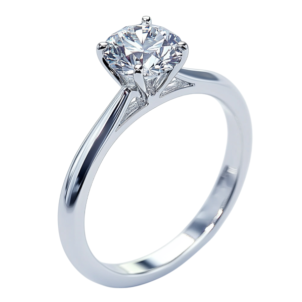 Solitaire Cushion Diamond Ring